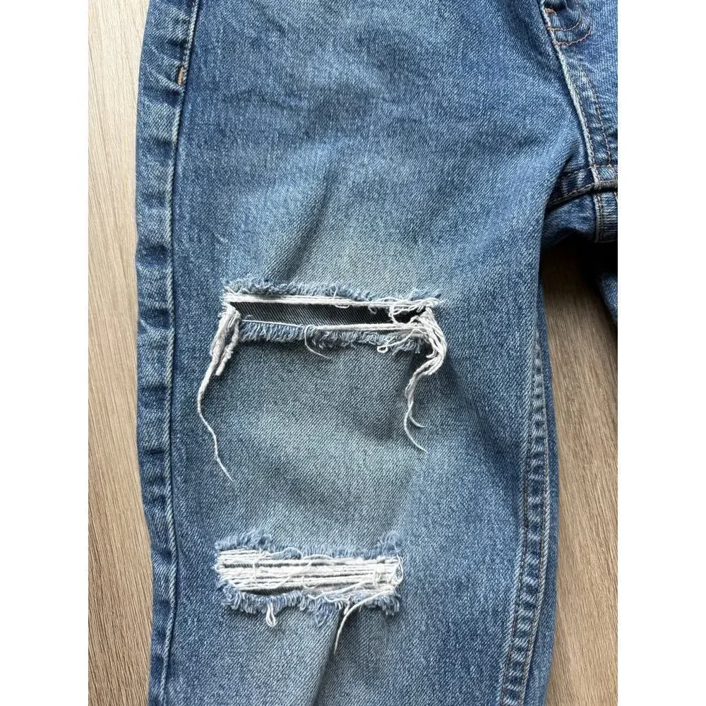 Topshop Women's Straight Jeans, size 25, Distressed